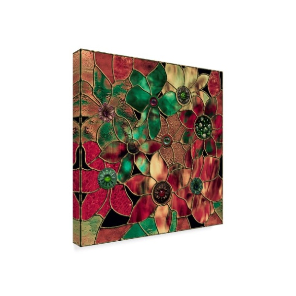 Color Bakery 'Stained Glass Christmas' Canvas Art,14x14